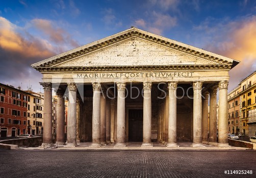 Picture of Pantheon at night Rome Italy